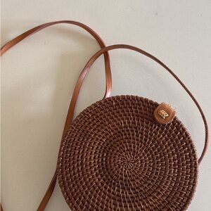 Urban Outfitters Tan Woven Crossbody Bag